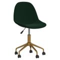 3086108 vidaXL Swivel Dining Chairs 6 pcs Dark Green Velvet(3x333498)