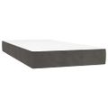 vidaXL Matrac s taštičkovými pružinami stredná tvrdosť tmavosivý 80x210x20 cm zamat