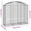 vidaXL Oblúkový gabionový kôš 150x50x120/140cm pozinkované železo