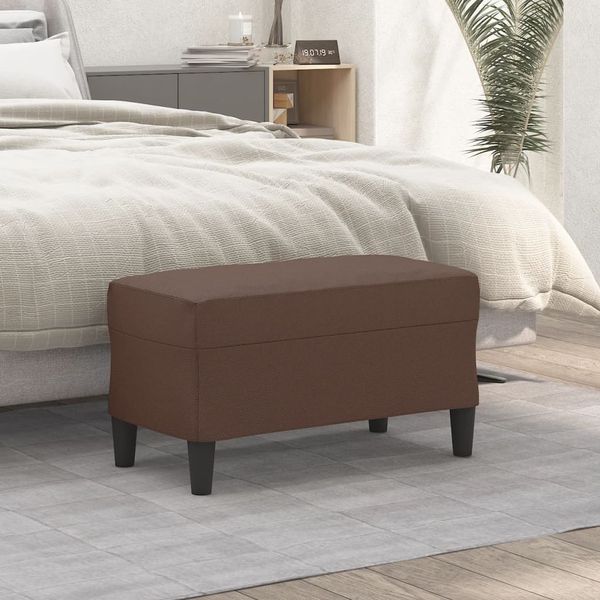 vidaXL Lavička hnedá 70x35x41 cm umelá koža