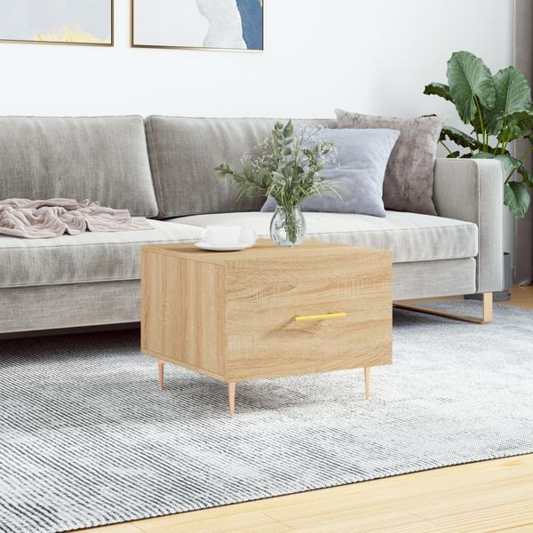 vidaXL Konferenčný stolík dub sonoma 50x50x40 cm spracované drevo