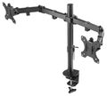 Neomounts FPMA-D550DBLACK/Držák displeje/na stůl/10-32"/svorka/VESA 100X100/nosn. 2x 8kg/2 displeje/černý Držák, VESA, stolní, pro 2 ploché monitory, úhloprícka 10"-32", náklon, otácení, rotace, nosnost 16kg, cerný