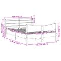 vidaXL Posteľný rám s čelom voskový hnedý 120x200 cm borovicový masív