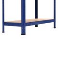 vidaXL Úložná polica modrá 80x40x180 cm oceľ a MDF