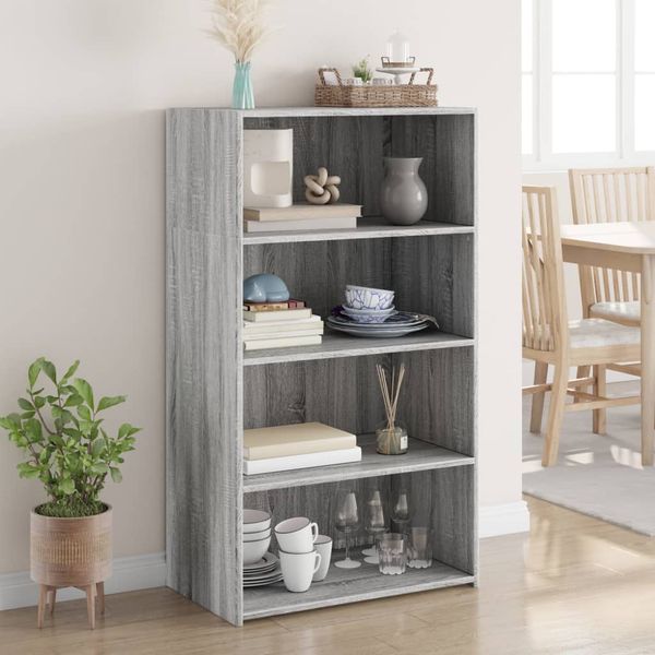 vidaXL Vysoká skrinka sivý dub sonoma 70x41x124 cm kompozitné drevo