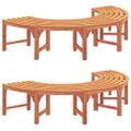 vidaXL Stromová lavička 8 -Seater 2 ks 160 x 80 x 45cm Prírodná