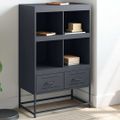 vidaXL Vysoká skrinka antracitová 68x39x111,5 cm oceľ