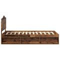 vidaXL Rám postele Staré drevo 75 x 190 cm Masívne borovicové drevo
