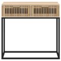 vidaXL Konzolový stolík 80x30x75 cm spracované drevo a železo