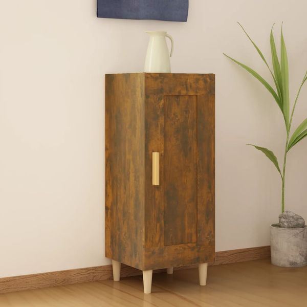 vidaXL Komoda dymový dub 34,5x34x90 cm spracované drevo