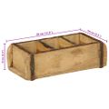 vidaXL Podnos s úložiskom Hnedá 30 x 14 x 9 cm Masívne obnovené drevo