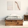 vidaXL Rám postele Staré drevo 90 x 190 cm Kompozitné drevo
