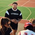 Tričko Premium Heavyweight Varsity Black - GymBeam, veľkosť M