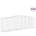 vidaXL Oblúkové gabionové koše 20 ks 400x50x120/140 cm pozink. železo
