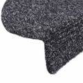 vidaXL Schodové rohože, samolepiace, 20 ks, 56x17x3 cm, tmavošedé, polkruhové