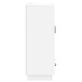 vidaXL Servírovacia skriňa Biela s vysokým leskom 66 x 34,5 x 92 cm