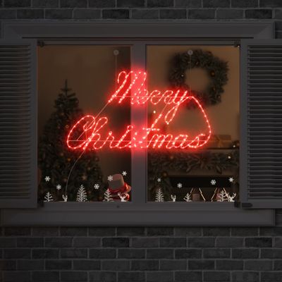 vidaXL Vianočný znak s 216 LED-i Červená 99 x 55 x 13 cm Železo