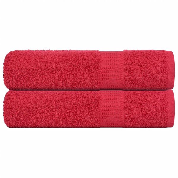 vidaXL Ručníky FROGN 2 ks červené 50x100 cm 360 g/m²