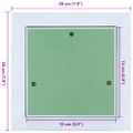 vidaXL Access Panel Zelená a strieborná 20 x 20 cm