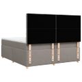 vidaXL Boxspring posteľ s matracom sivohnedý 200x200 cm látka