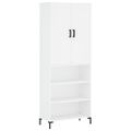 vidaXL Vysoká skrinka biela 69,5x34x180 cm spracované drevo