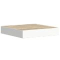 vidaXL Plávajúce nástenné police 4 ks dub a biele 23x23,5x3,8 cm MDF