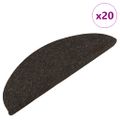 vidaXL Schodiskové rohože samolepiace 20 ks antracitové 56x17x3 cm