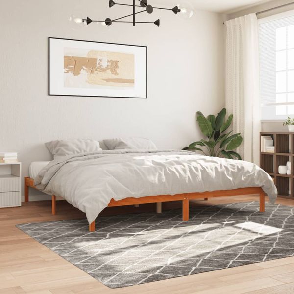 vidaXL Posteľ bez matraca voskovo hnedá 180x200 cm masívna borovica