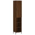 vidaXL Vysoká skrinka hnedý dub 34,5x34x180 cm spracované drevo