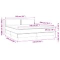 vidaXL Posteľ boxsping s matracom a LED sivohnedá 160x200 cm látka