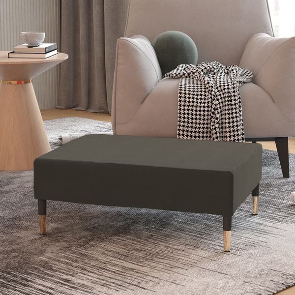vidaXL Podnožka tmavosivá 78x56x32 cm zamatová