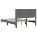 vidaXL Rám postele s čelnou doskou Tmavosivá 120 x 200 cm Zamat
