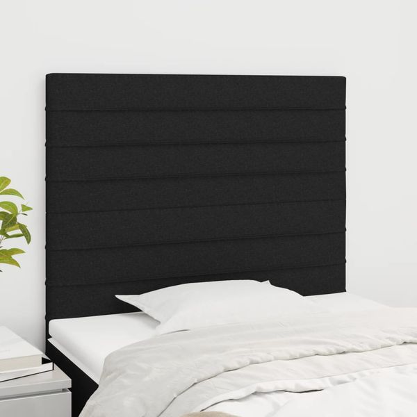 vidaXL Čelo postele čierne 80x5x118/128 cm látkové