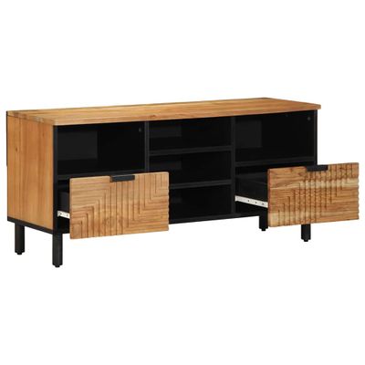 vidaXL TV skrinka Hnedá 100 x 33,5 x 46 cm Masívne mango drevo