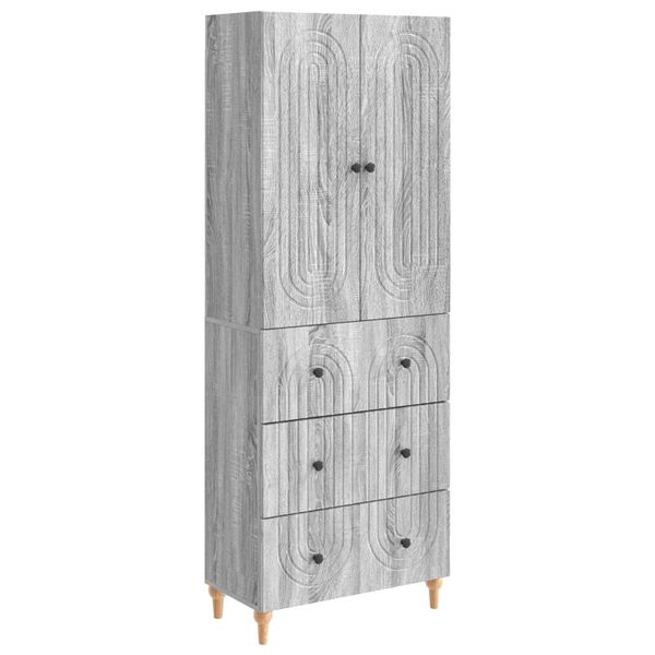 vidaXL Sada skríň 2 pcs Sivý Sonoma 66 x 34,5 x 90 cm Kompozitné drevo