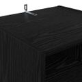 vidaXL TV skrinka 160 x 35 x 55 cm Čierny dub Kompozitné drevo