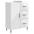 vidaXL Servírovacia skriňa Biela s vysokým leskom 66 x 34,5 x 89,5 cm