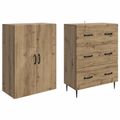 vidaXL Sada skríň 2 ks 66 x 34,5 x 90 cm Kompozitné drevo Dub artisan