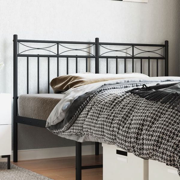 vidaXL Kovové náhradné čelo postele čierne 140 cm