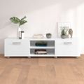 vidaXL TV stolík biely 140x40x35 cm spracované drevo