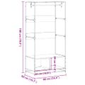 vidaXL Šatník dymový dub 90x50x180 cm kompozitné drevo