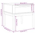 vidaXL Stolík na lampu FLORO voskovo hnedý 55x55x54cm masívna borovica