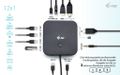 i-tec USB-C HDMI + Dual DP Docking Station, Power Delivery 100W Dokovacia stanica, USB typ C, kompatibilná s Thunderbolt 3/4, 2x DisplayPort, 1x HDMI, RJ-45, 3x USB 3.0, 2x USB 2.0, 2x USB typ C