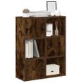 vidaXL Knižnica dymový dub 60x24x76,5 cm kompozitné drevo