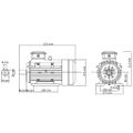 vidaXL 3-fázový elektromotor, hliník 1,5kW/2HP, 2-pólový 2840 ot./min