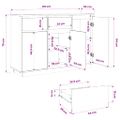 vidaXL Komoda biela 110x34x75 cm borovicový masív