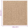 vidaXL Koberec ZIZUR 200x200 cm jutový vzhľad interiér a exteriér