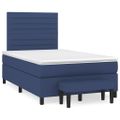 vidaXL Boxspring posteľ s matracom modrá 120x200 cm látka