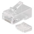 Konektor RJ45 pre UTP kábel (drôt), priehľadný