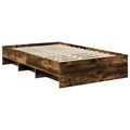 vidaXL Rám postele Dymová dub 137 x 203 cm Kompozitné drevo